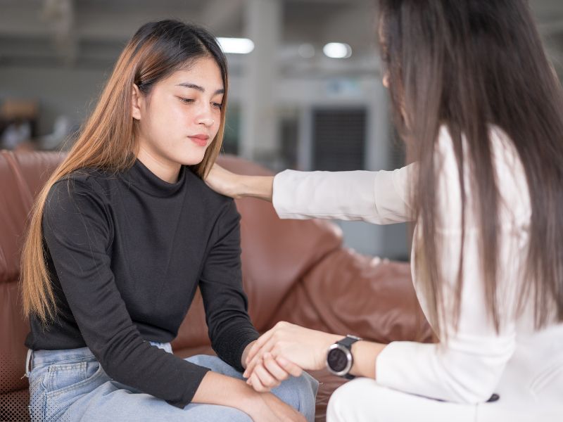 Woman in Counseling Session with Psychologist